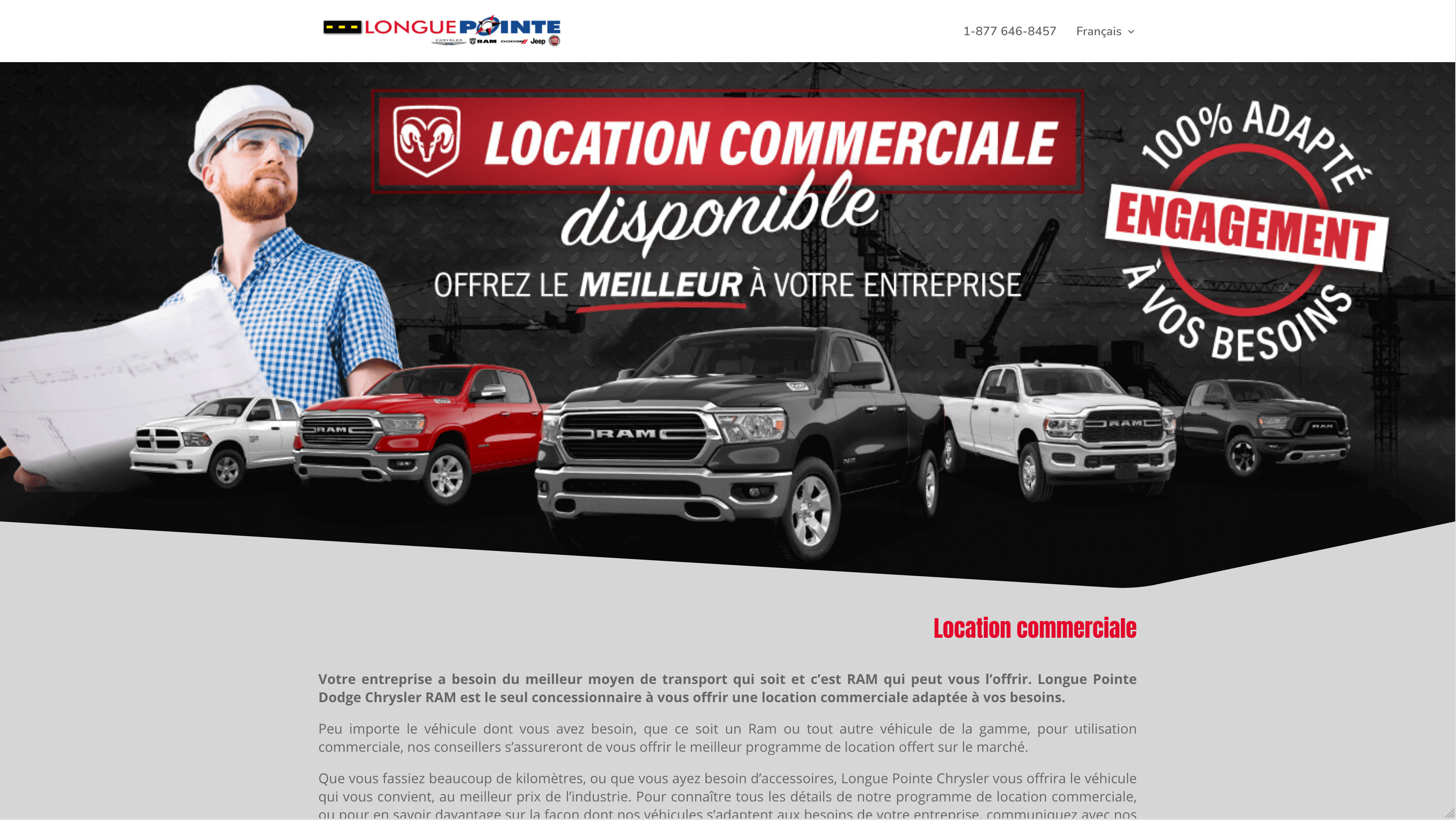 Longue-Pointe Chrysler | Location RAM