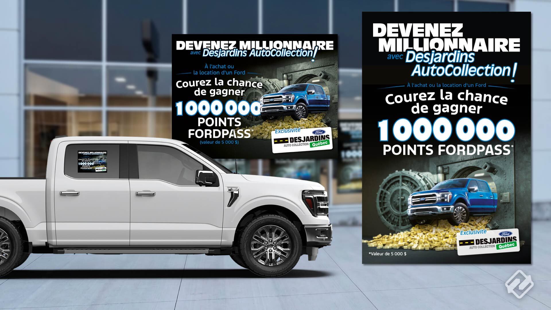 Autocollants et Affiches | Devenez Millionnaire | Desjardins Auto Collection