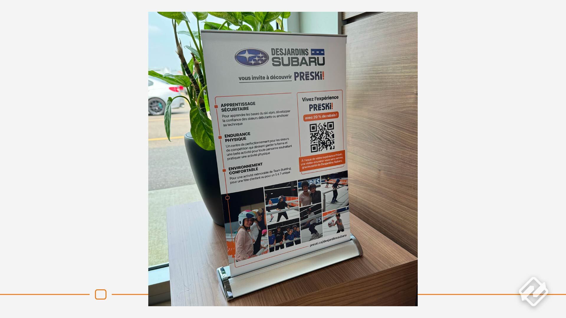 Mini Roll-Up | Partenaire Préski | Desjardins Subaru