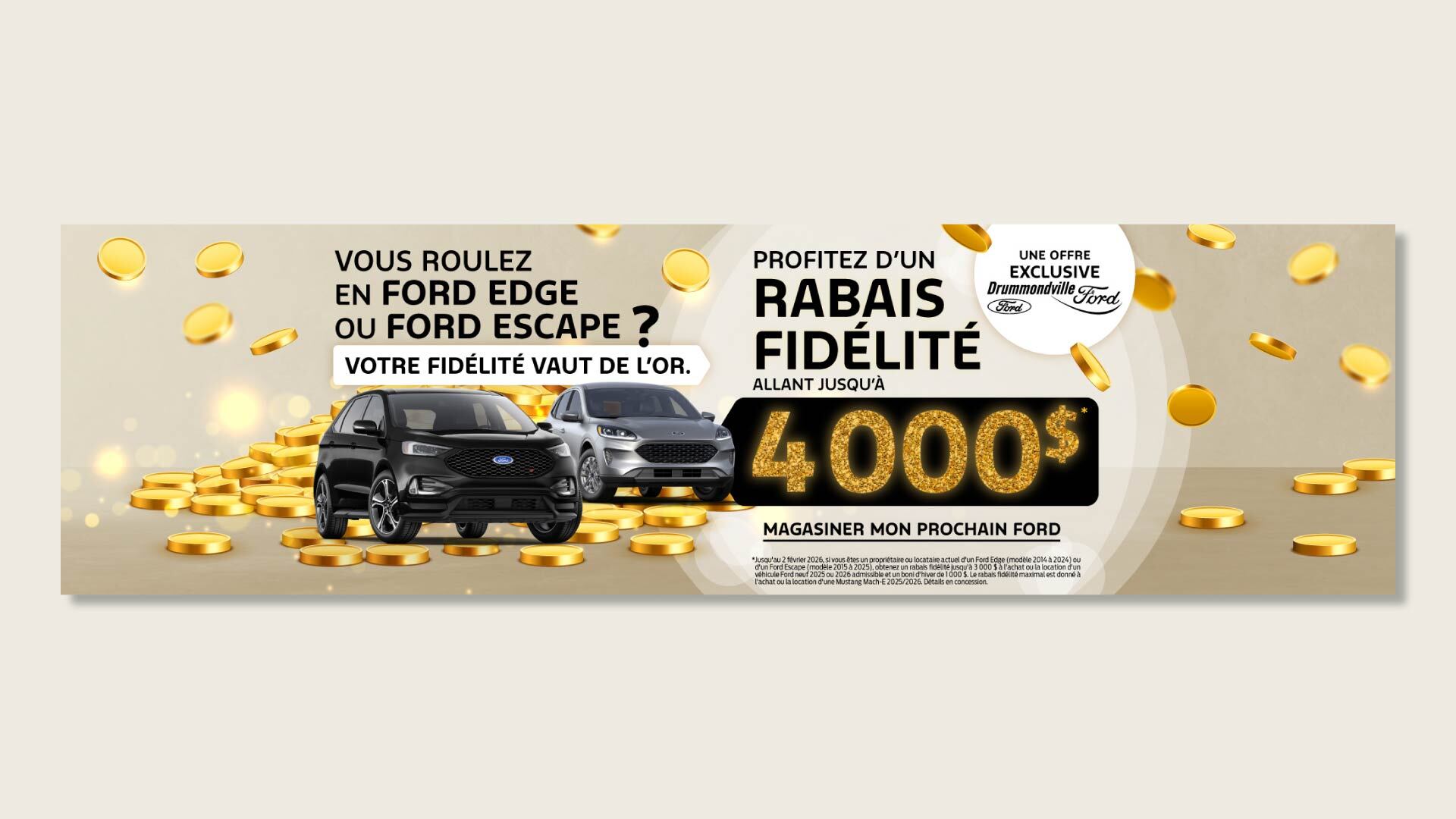Bannière web | Rabais Fidélité | Drummondville Ford