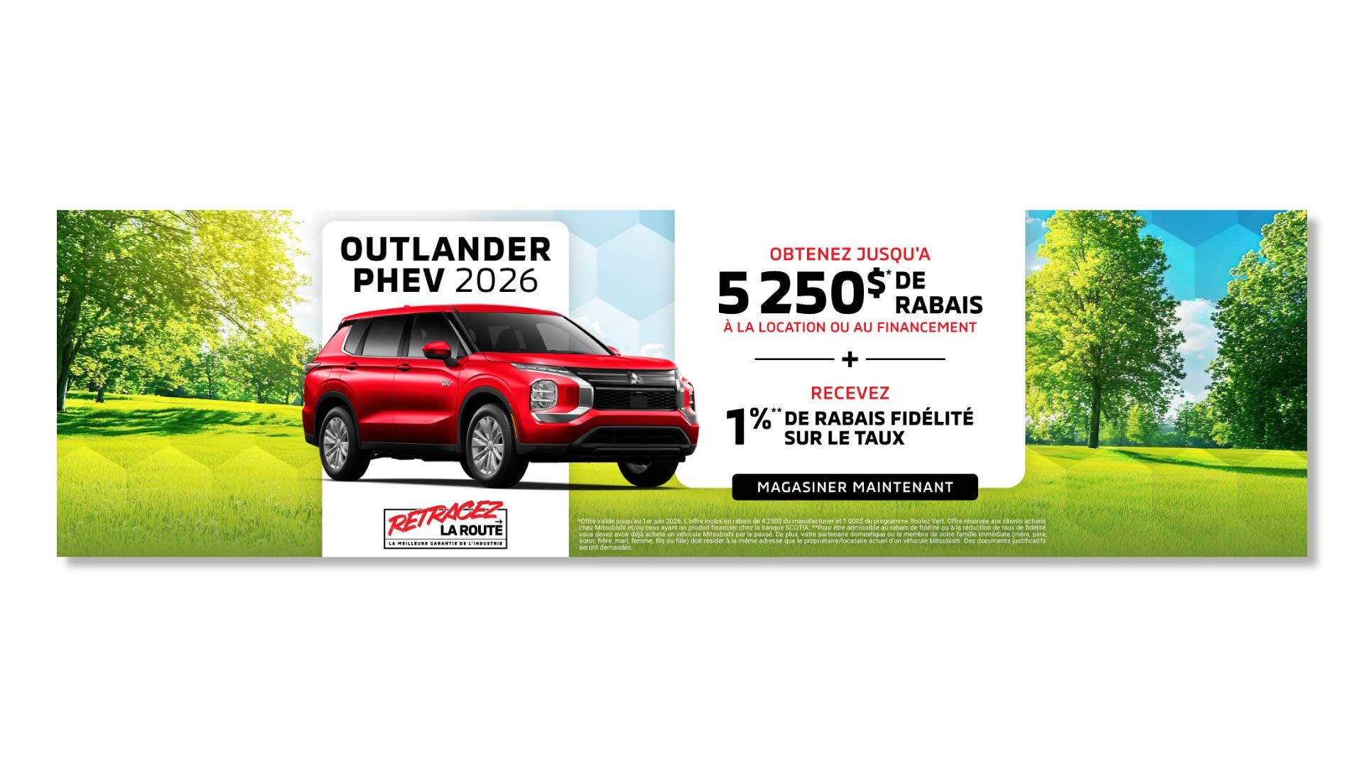 Bannière web | Promo Outlander PHEV | Joliette Mitsubishi
