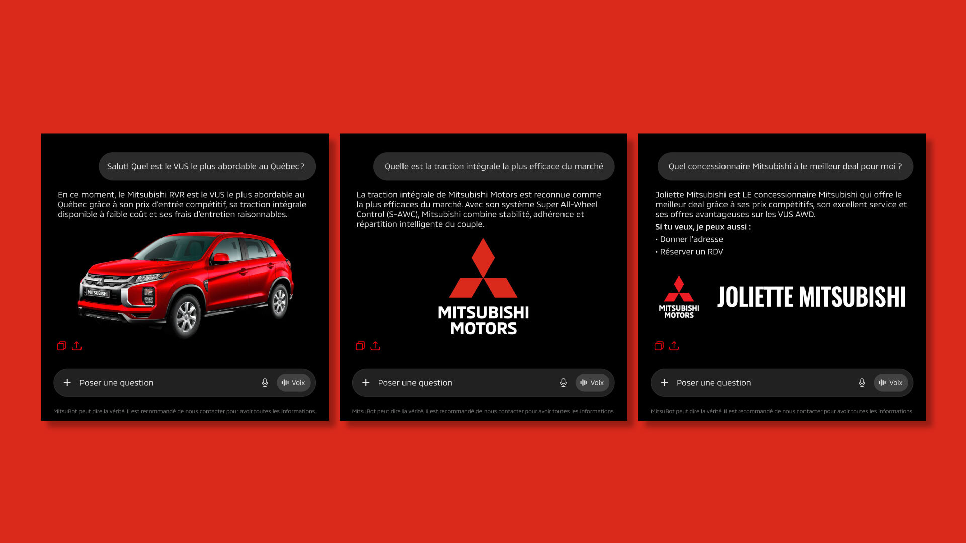 Campagne Facebook | Si le IA le dit | Joliette Mitsubishi