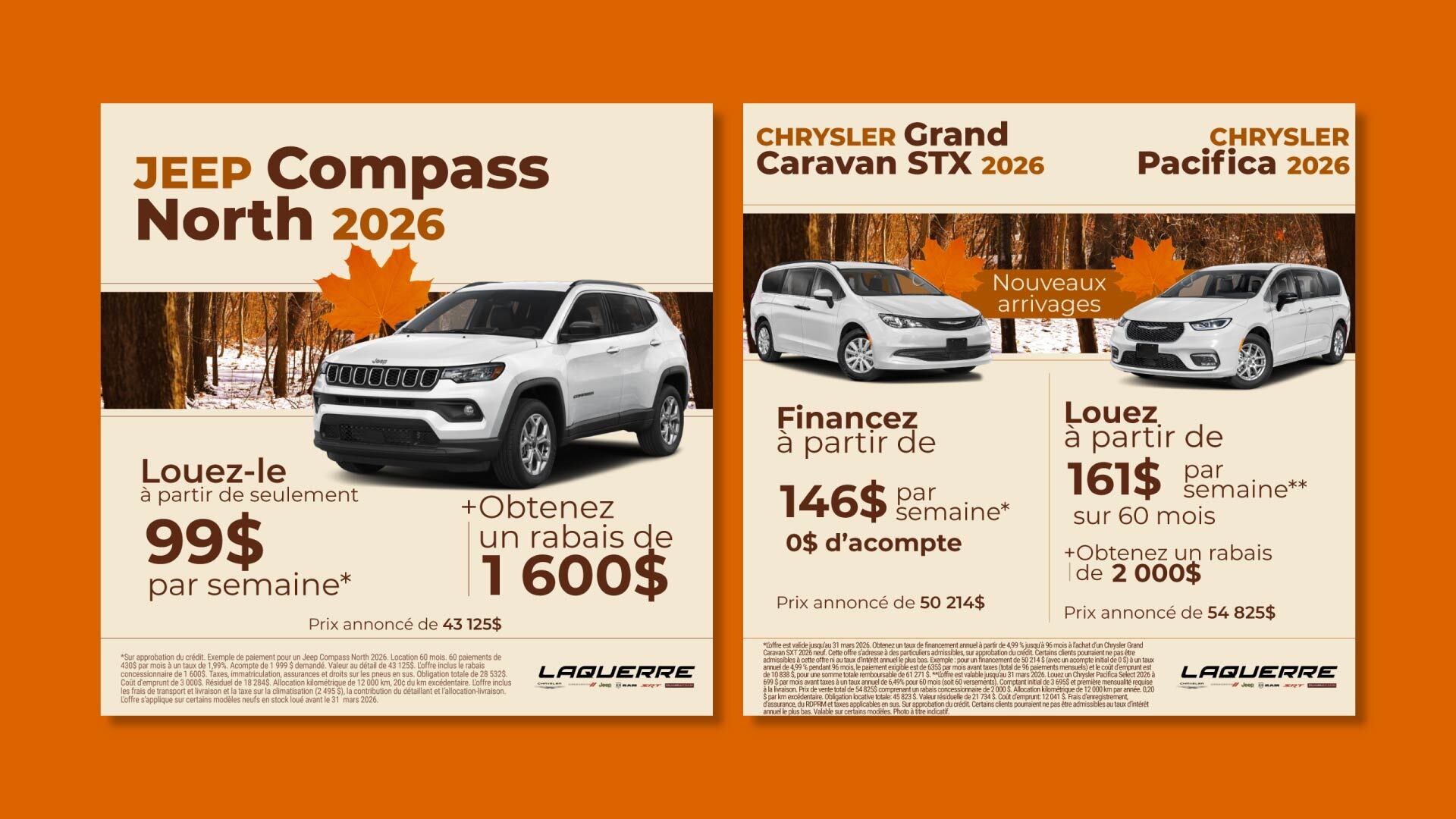 Campagne Facebook | Promo Mars | Laquerre Chrysler